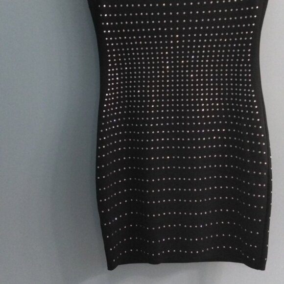 Like New Express Black Studded Mini Dress Size Small - Picture 6 of 6